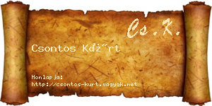 Csontos Kürt névjegykártya
